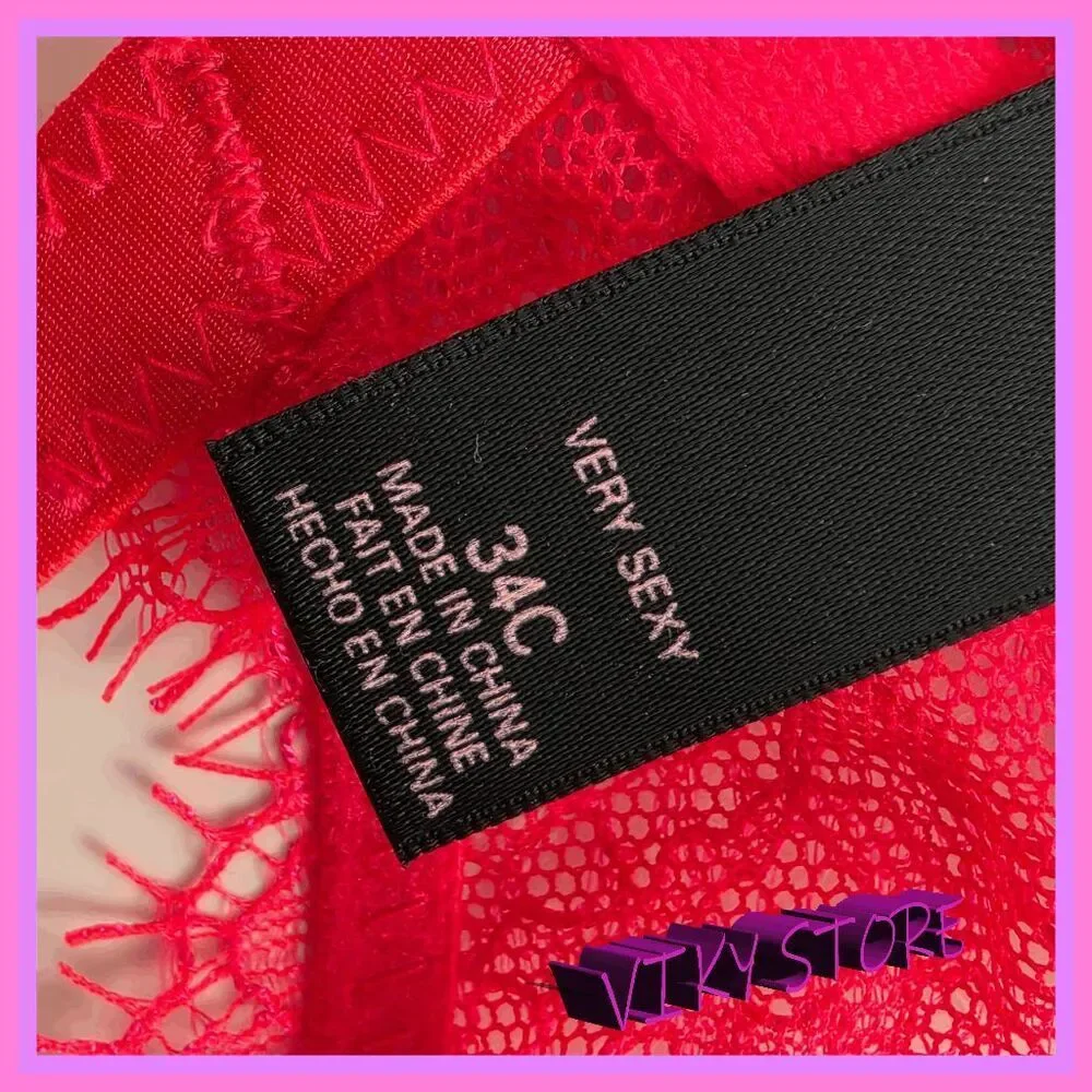 ❤️ NWT Victoria’s Secret Red Lace Halter Bra 34C ❤️